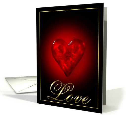 Glass Heart Love card (106178)