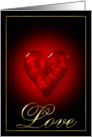 Glass Heart Love card