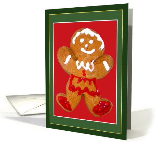 Gingerbread Girl Christmas card (106376)