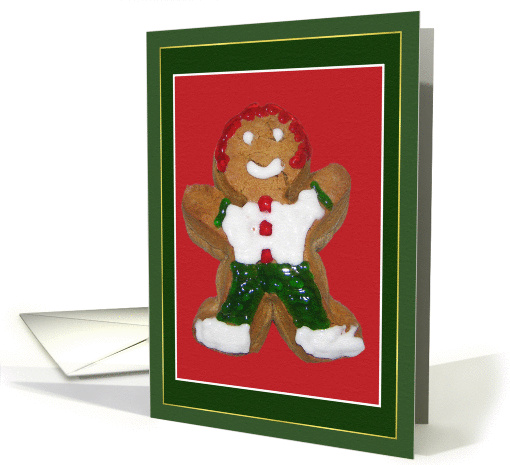 Gingerbread Boy Christmas card (106380)