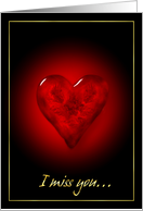 Glass Heart I Miss You card