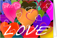 All We Need Is Love card