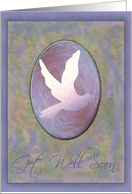 Dove in Blue Get Well Soon card