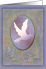 Dove in Blue Get Well Soon card