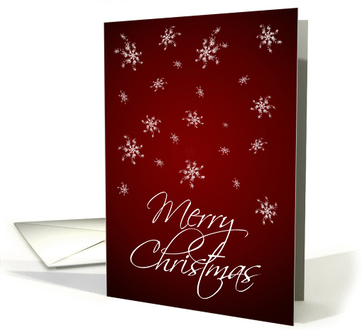 Red Snowflakes Merry Christmas card (108055)