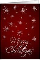 Red Snowflakes Merry Christmas card