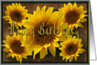 Earthy Sunflowers Happy Birthday card