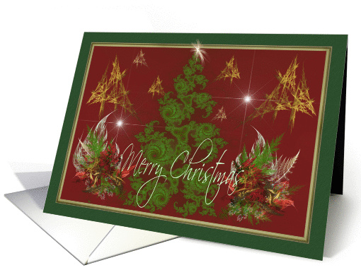 Christmas Tree & Bouquets card (112160)