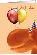 Happy Hippy Orange Birthday card