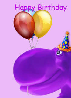 Happy Hippo Purple...