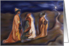 Jesus born on Christmas Day, Three Wise Men follow star card