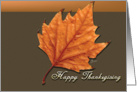 Autumn orange fall leaf thanks giving give thanks Card