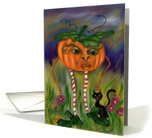 Happy Halloween pumpkin senior pumpkin surreal black kitty... (90969)