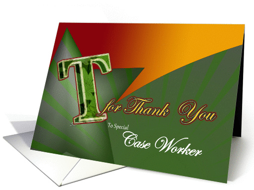 Case Worker Thank you card sincere gratitude T for thank-you card