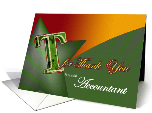 Accountant Thank you card sincere gratitude T for thank-you card