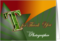 Photographer Thank...