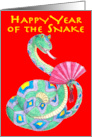 Happy Year of the Snake - Across the Miles card