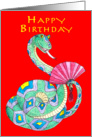 Happy Snake Year Birthday card
