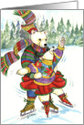 Christmas Ice Skating Polar Bears card