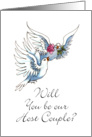 Will you be our Host Couple?-Love Doves card