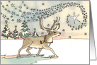 Caribou Christmas Star card
