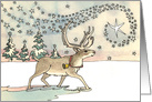 Caribou Christmas Star card