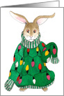 Ugly Christmas Sweater Bunny card