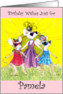 3 Singing Mice, Birthday - Pamela card