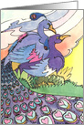 Valentine Peacocks card