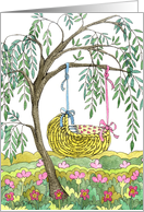 Congratulations Parents-to-be Willow Cradle card