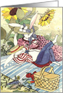 Valentine Picnic Hares card