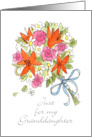 Granddaughter Bridal Shower Bouquet card