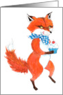Happy Birthday Cupcake Fox card
