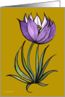 Easter - Purple Crocus Ochre Field card