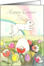 Easter Granddaughter White Rabbit card