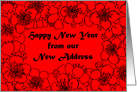 From our New Address - Chinese New Year Red Blossom card