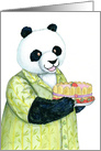 Birthday Panda Bear with Fancy Cake card