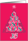 Christmas Joy Green Pine Tree card