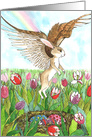 Winged Easter Rabbit card