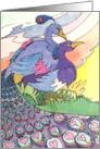 75th Anniversary Peacocks card