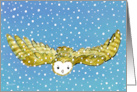 Christmas Owl Snowy Flight card