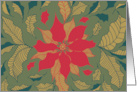 Elegant Stylized Christmas Poinsettia card