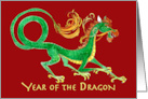 Year of the Dragon Green Asian Dragon card