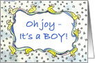 Duckie Baby Boy Anouncement card