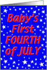 Baby’s 1st July 4th Stars card