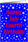 July 4th BirthdayStars card