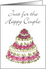 Wedding Congratulations Just for the Happy Couple Cake card