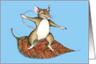Thanksgiving Leaf Surfing Mouse card
