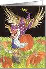 Son Halloween Pumpkin Picking card