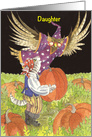 Daughter Halloween Pumpkin Picking card